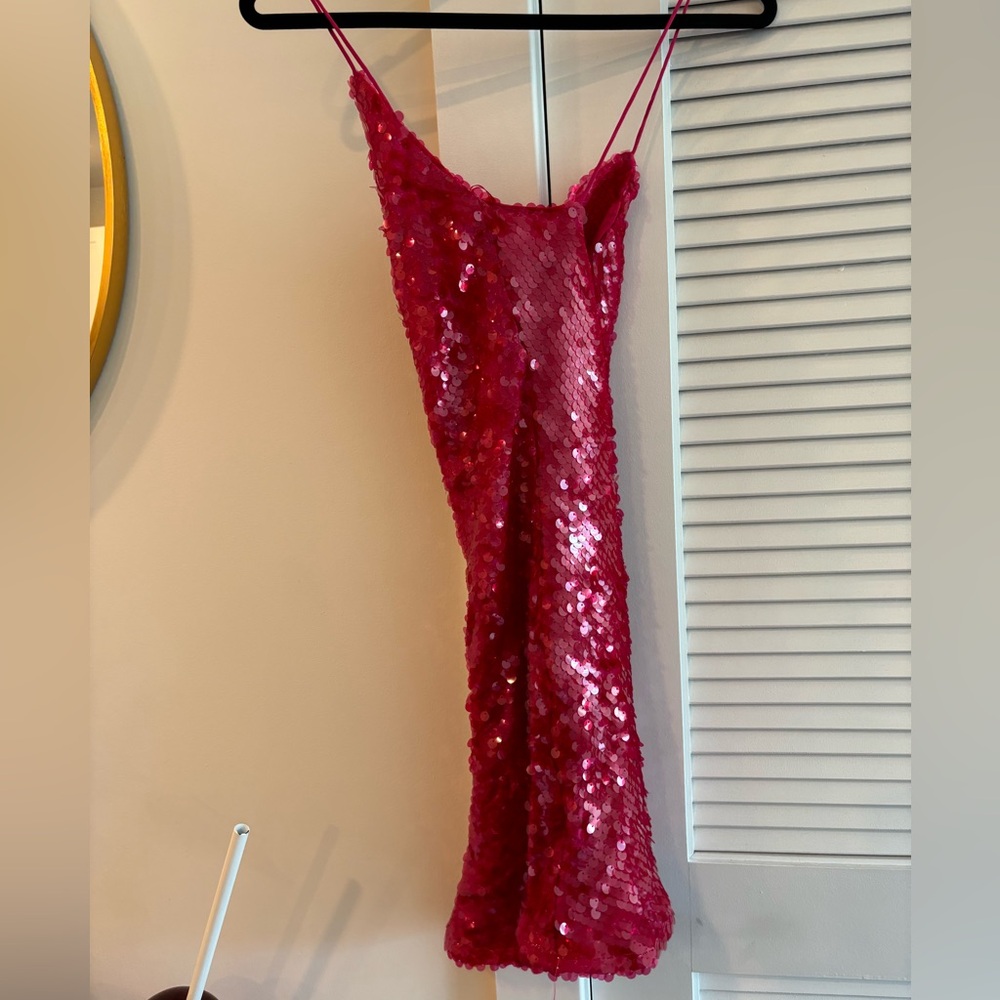 Hot Pink Sequin Dress